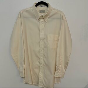 John Clarendon Men’s Two Ply Button Down Oxford Cotton Dress Shirt Sz 17 1/2 33